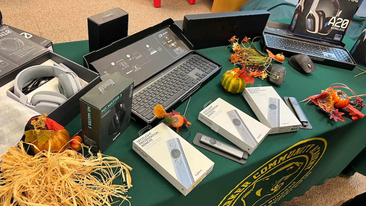 a photo of logitech products on a table 