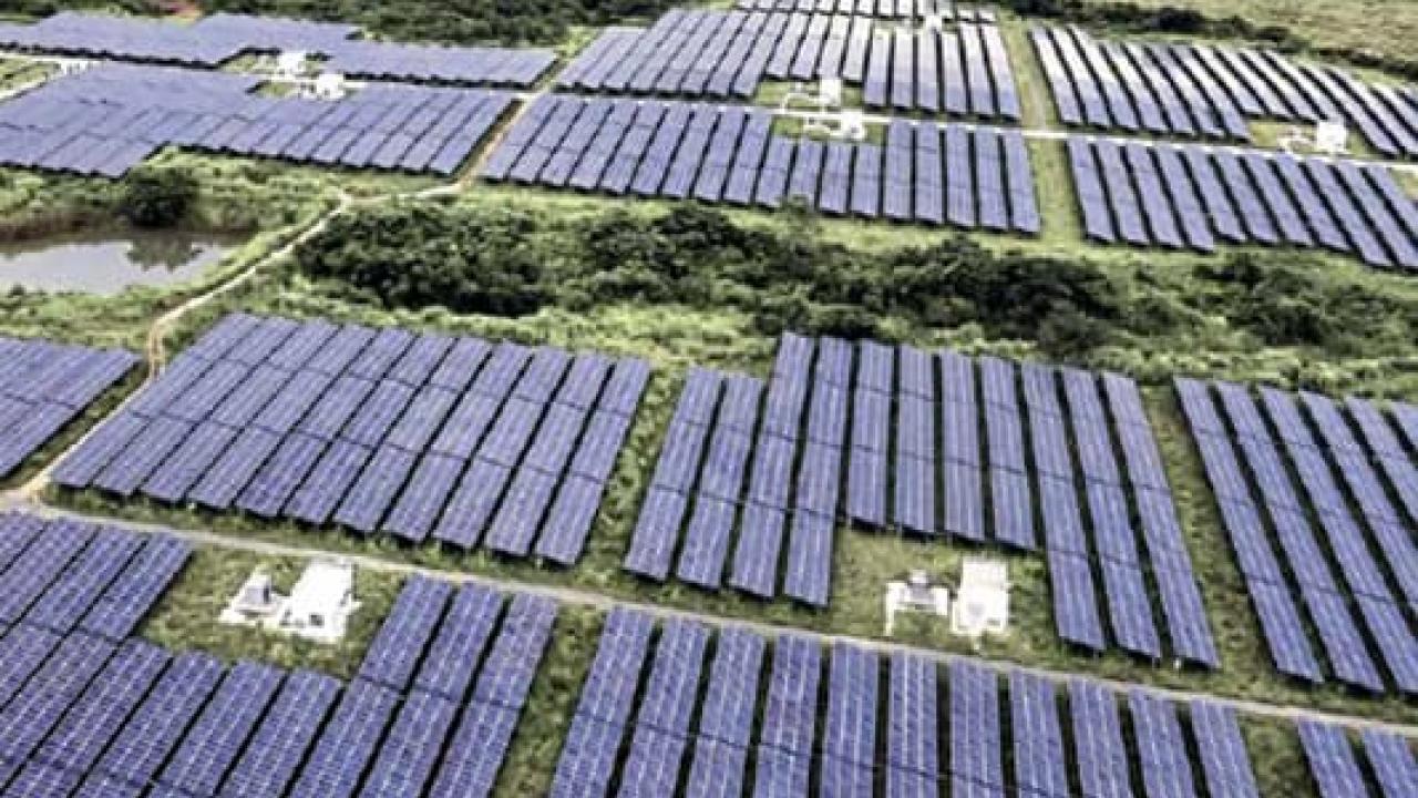 Solar panel farm