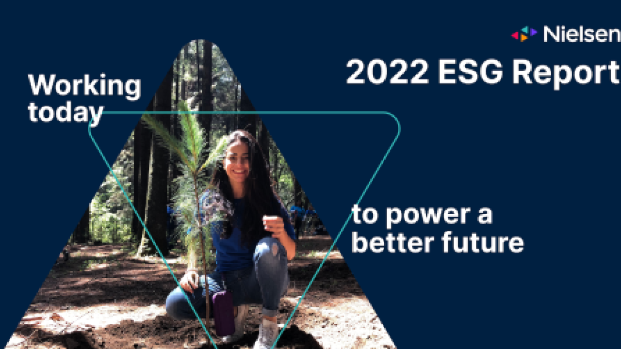 Nielsen's 2022 ESG report cover