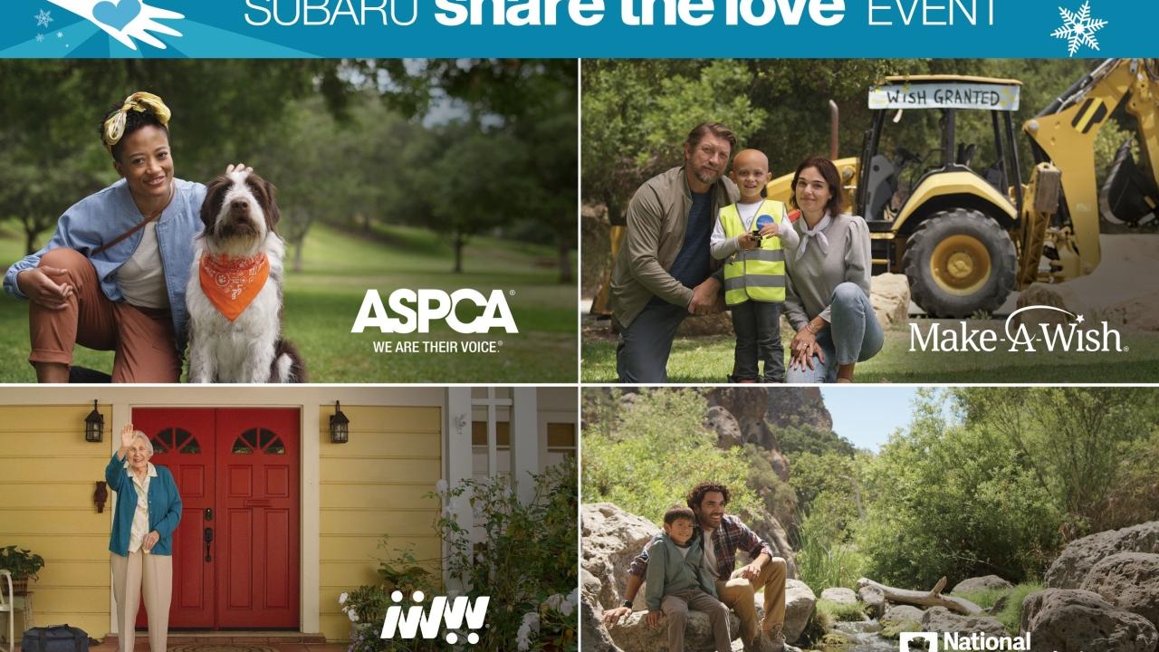 Subaru share the love event collage