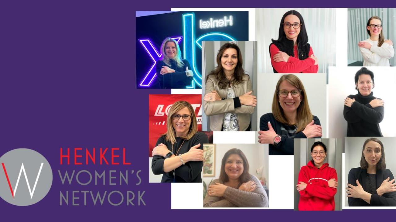 Photo collage of Henkel women