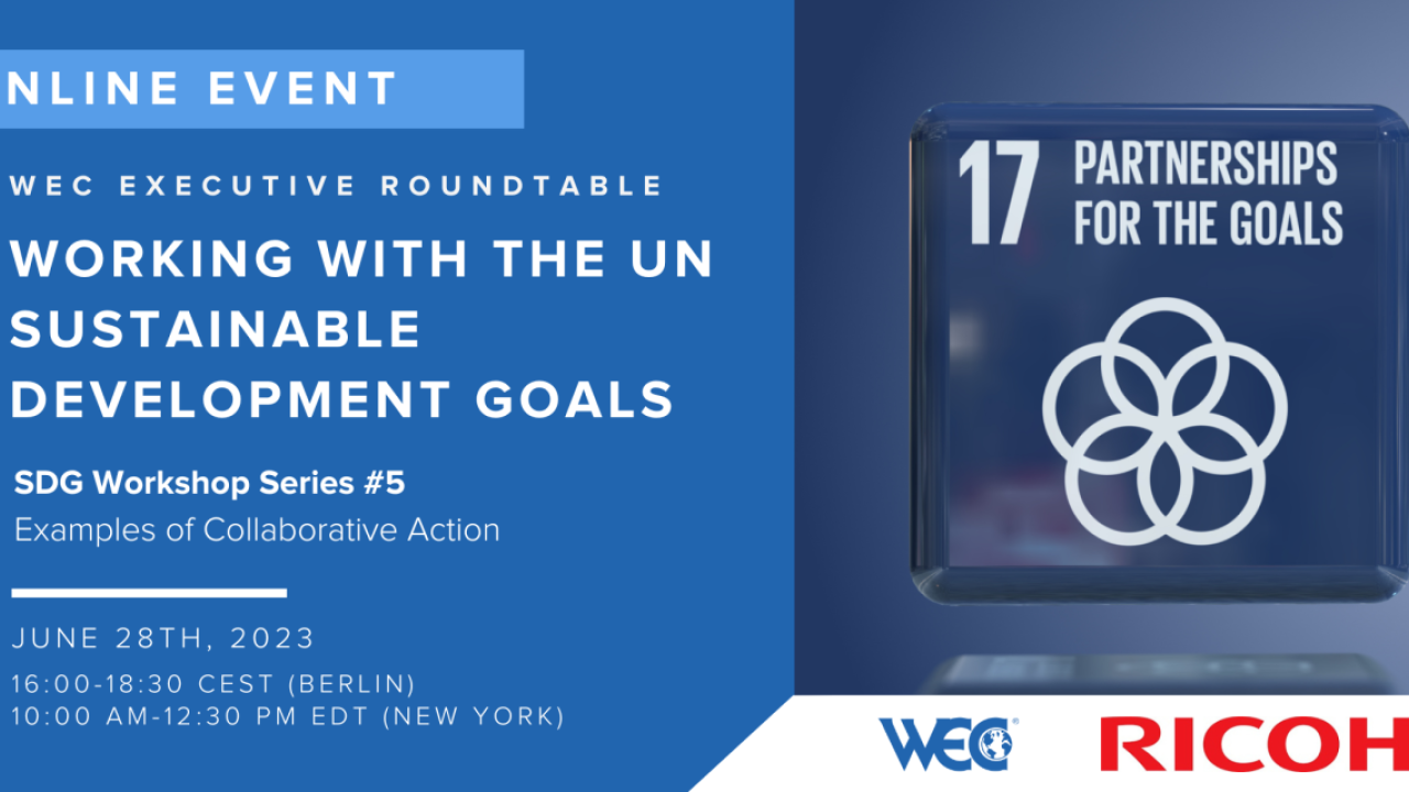 WEC Executive Roundtable SDG 2023 event graphic
