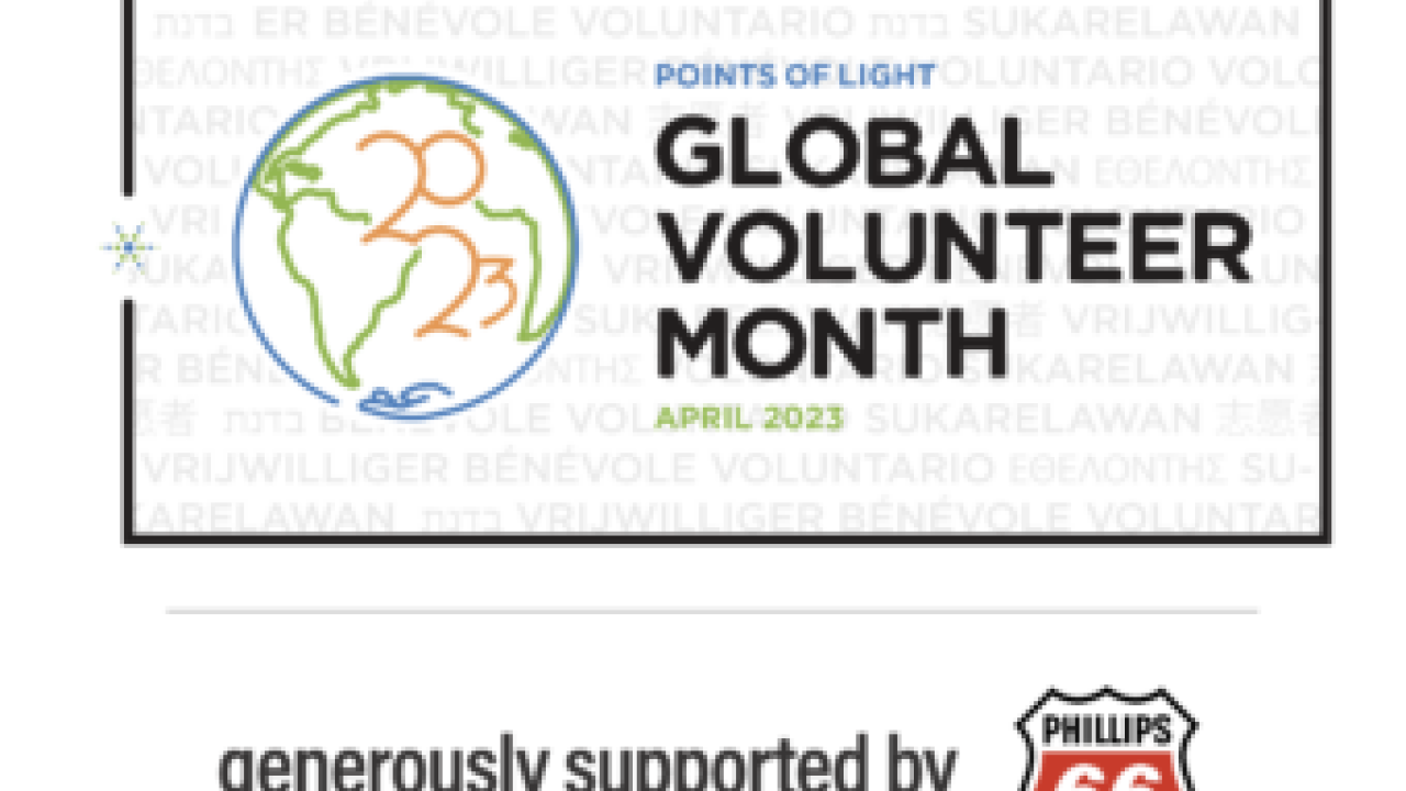Global Volunteer Month Logo