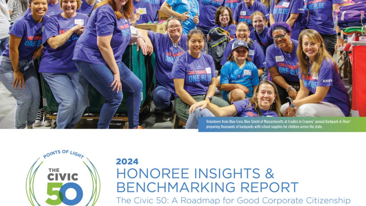 The Civic 50 2024 Honoree Insights and Benchmarking Report Cover