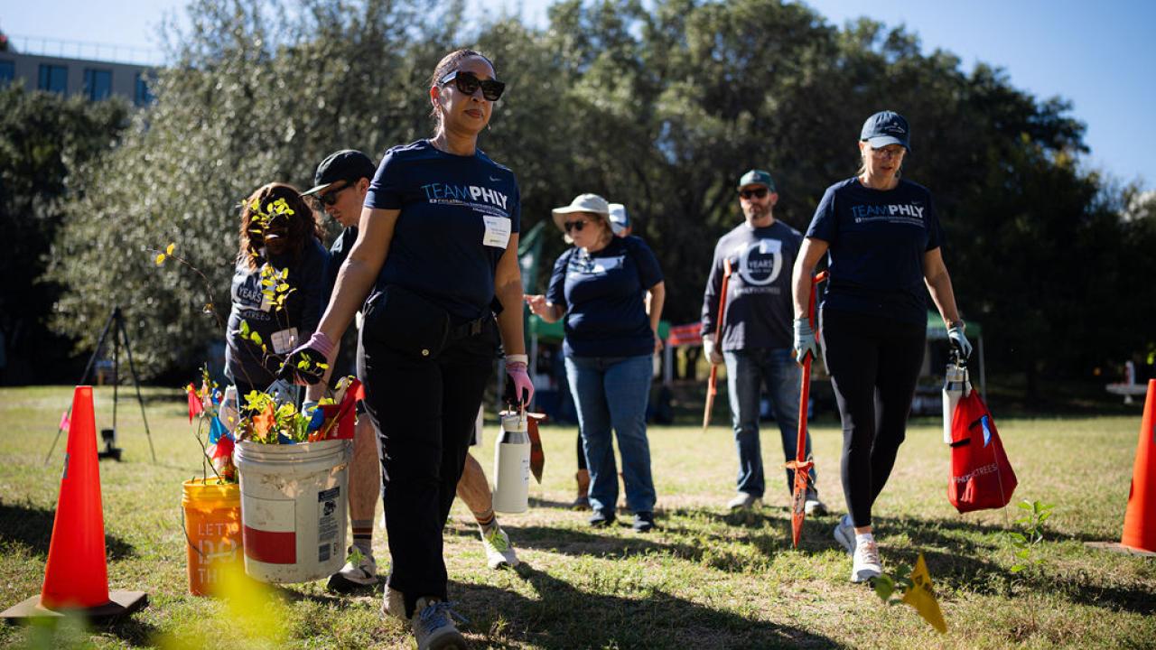 40 PHLY employees from across the country gathered in Austin, Texas, this week for a community tree planting event.