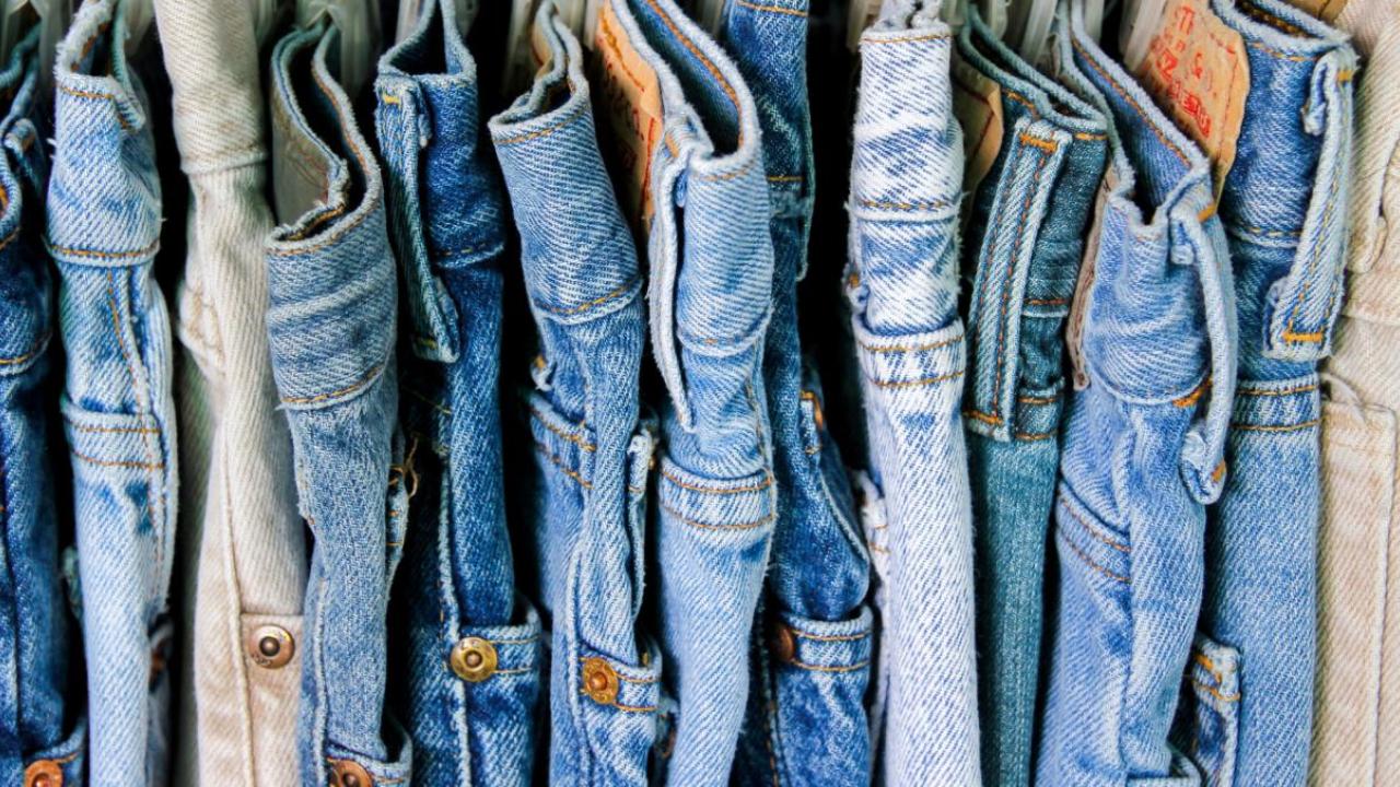 denim jeans close up