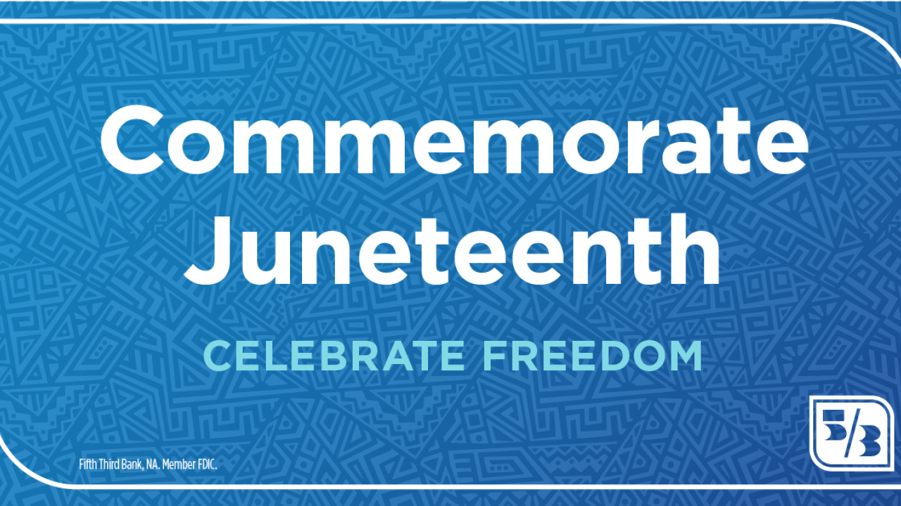Text: Commemorate Juneteenth, Celebrate Freedom"