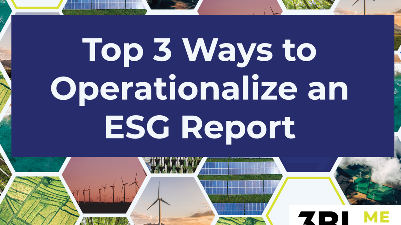 3 Ways to Operationalize an ESG Report