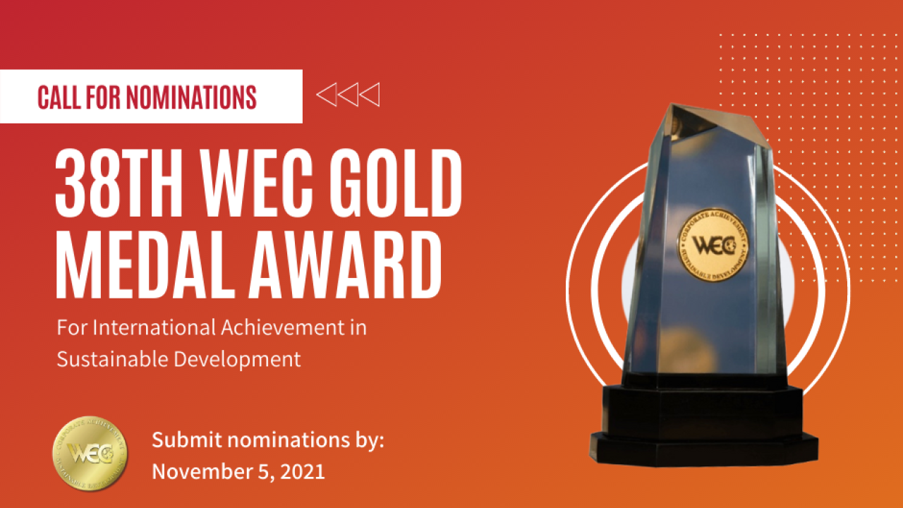 38th WEC Gold Medal Award Poster