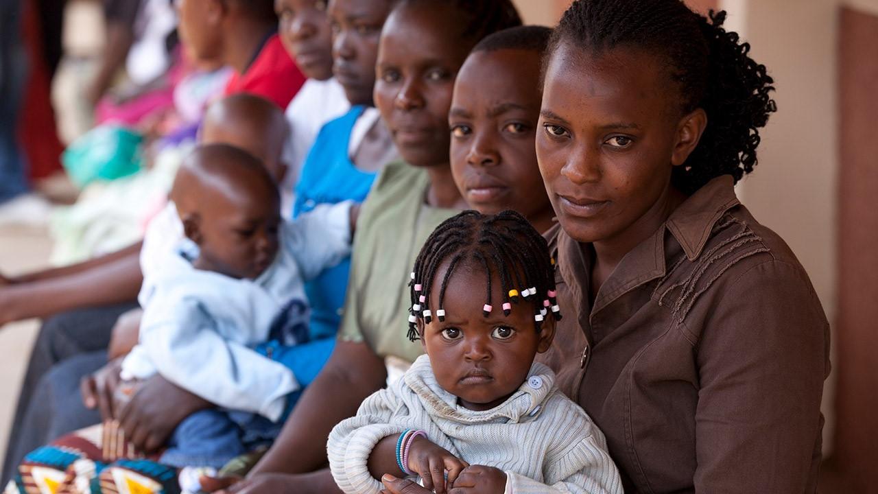 women and children sitting