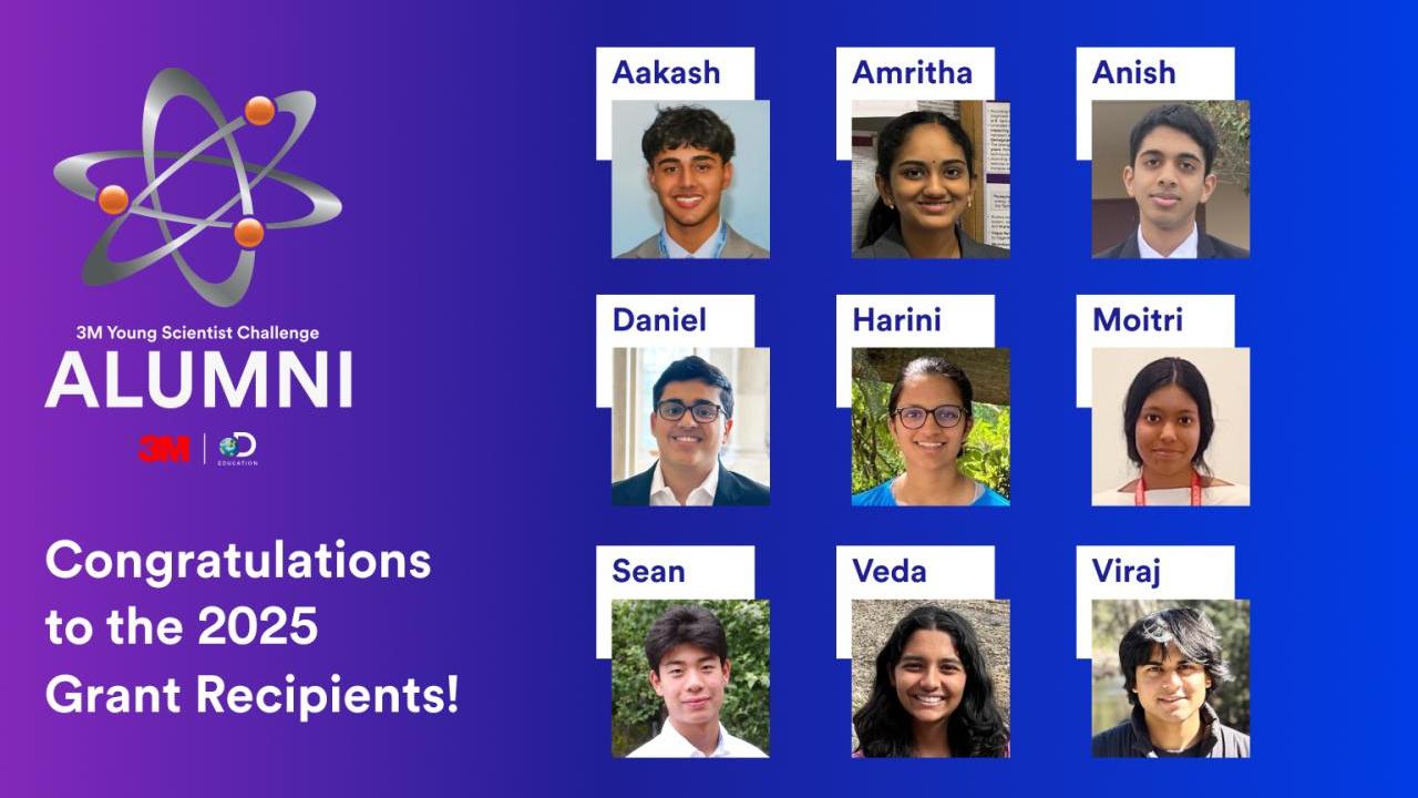 3M Young Scientist Challenge Alumni. Congratulations to the 2025 Grant Recipients!