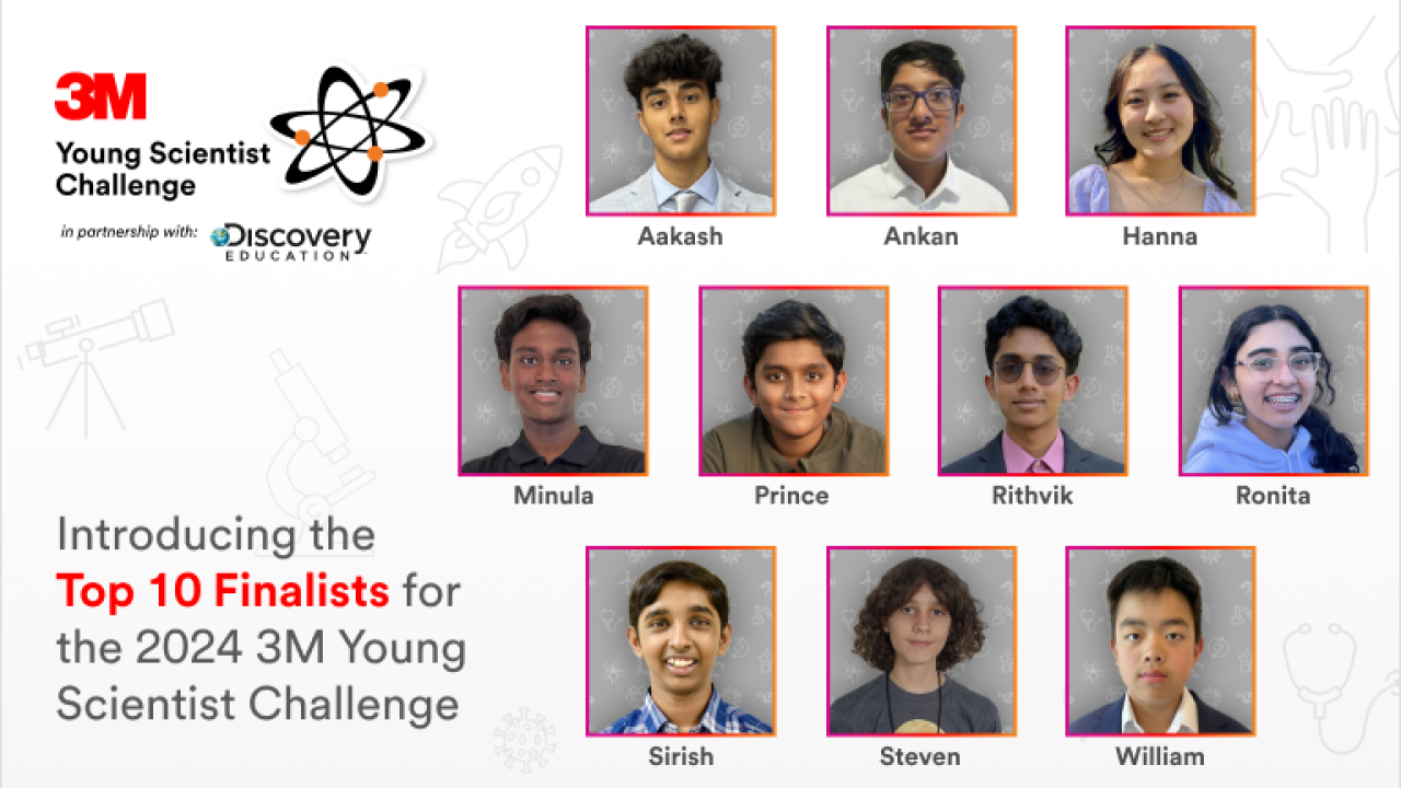 3M Young Scientist Challenge 2024 National Finalists