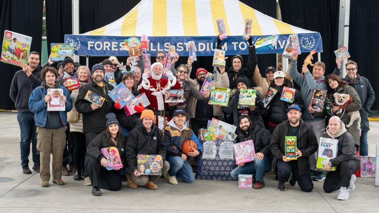AEG's Forest Hills Stadium hosted its annual holiday toy drive. (Photo: Toby Tenenbaum)