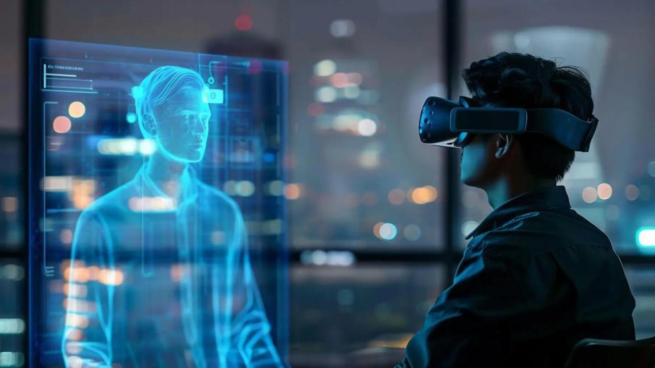 person looking at an AI model