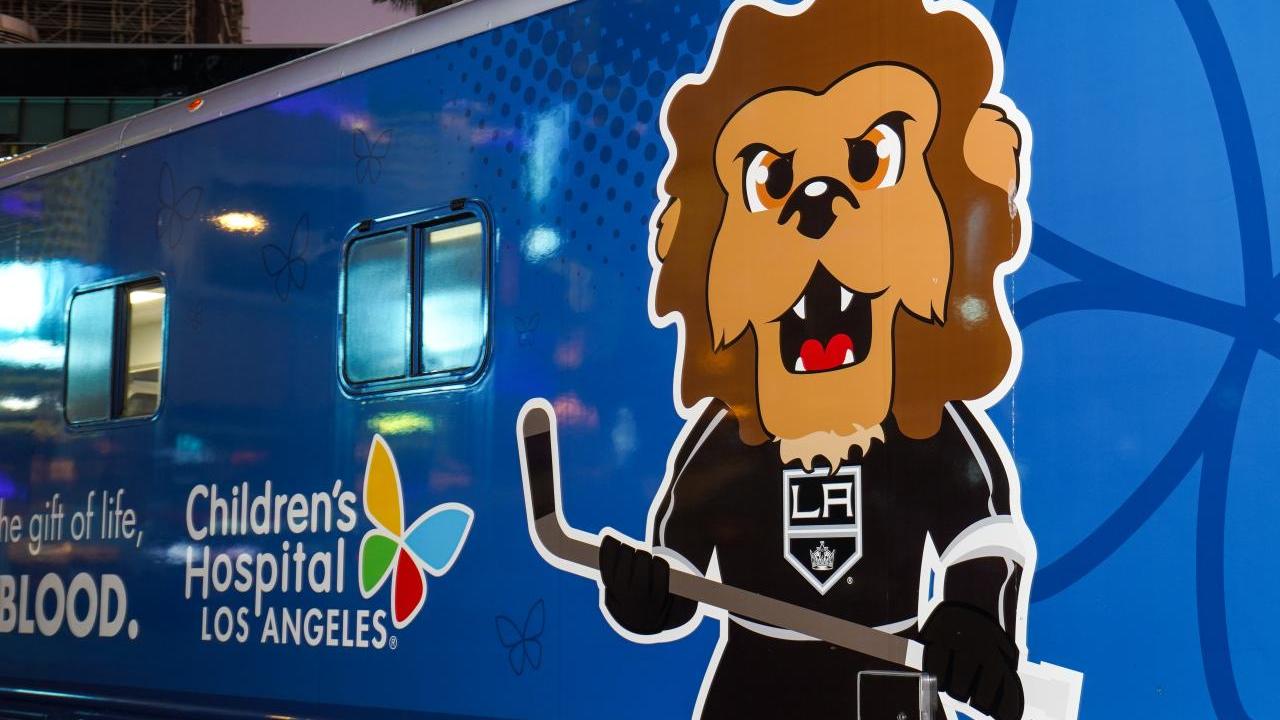 LA Kings and Children's Hospital LA's mobile blood drive at Crypto.com Arena.