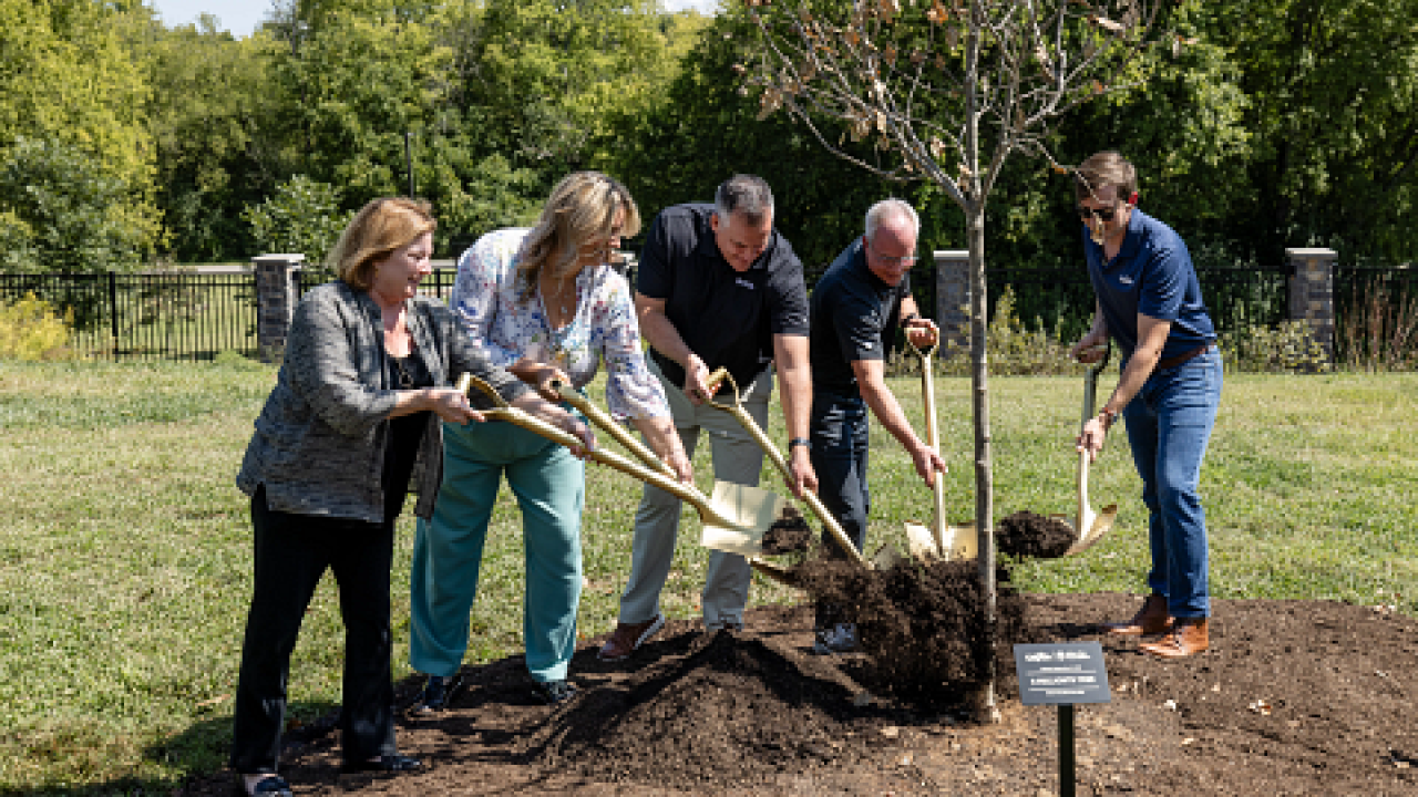Arbor Day Foundation, Clayton celebrate 5 million trees planted through partnership with ceremonial tree planting.