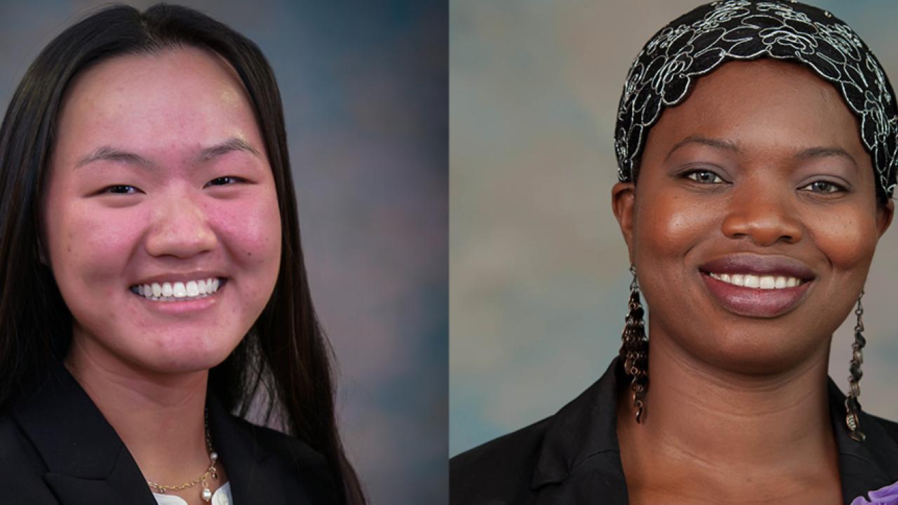 headshots of Fiona and Zaina