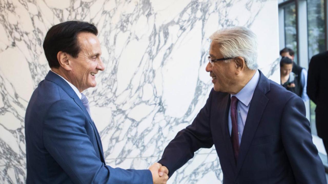 Two people shaking hands