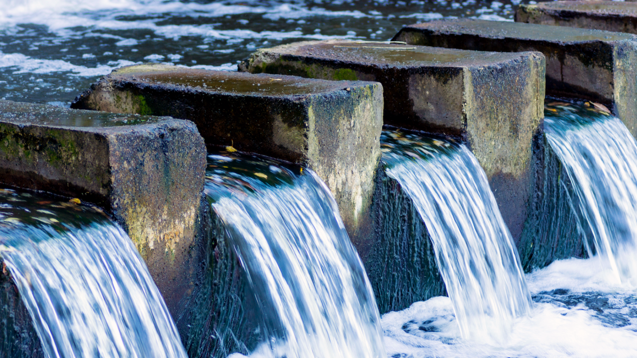 Rushing water
