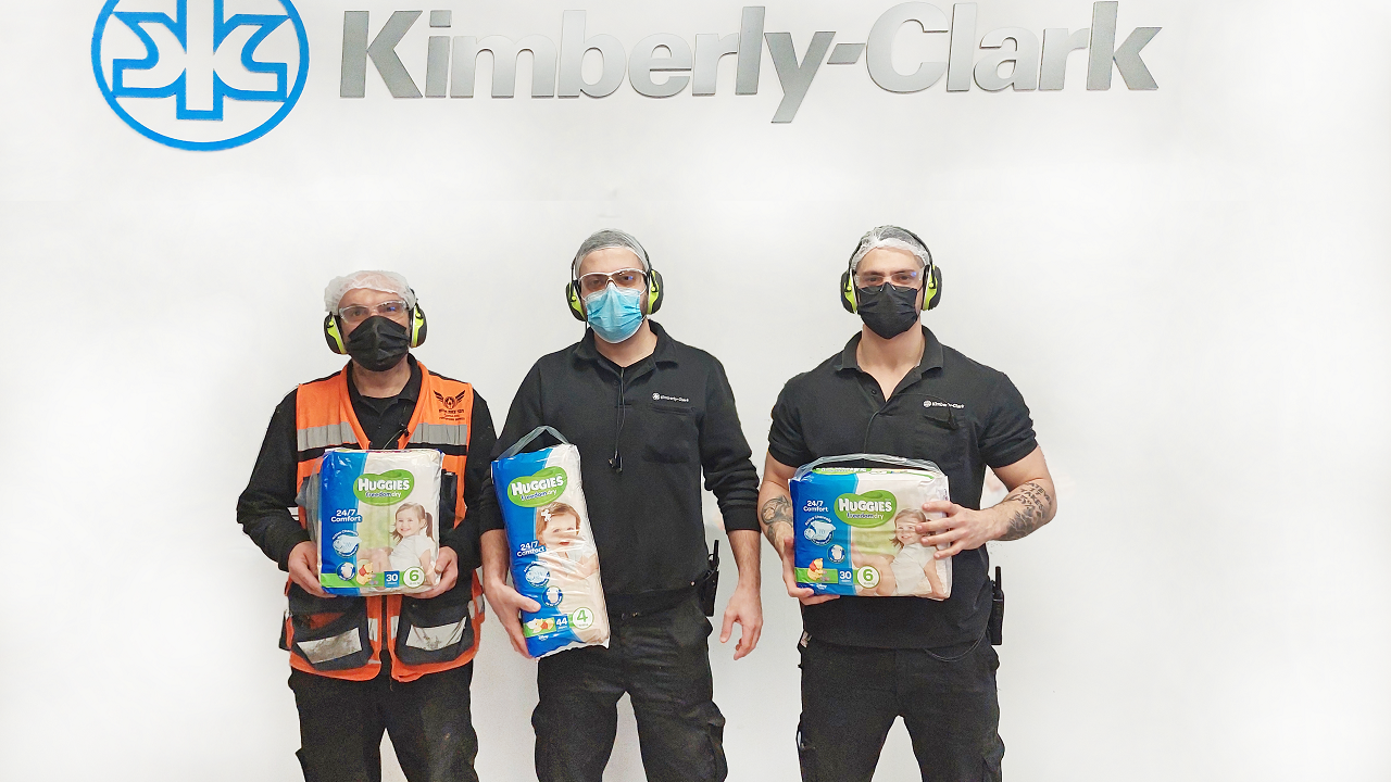 Kimberly-Clark employees at the Afula, Israel manufacturing facility 