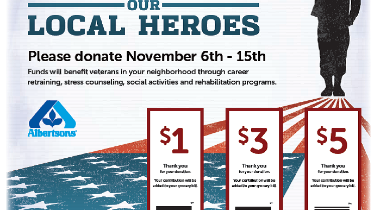 In honor of Veteran's Day; Support our Local Heroes.
