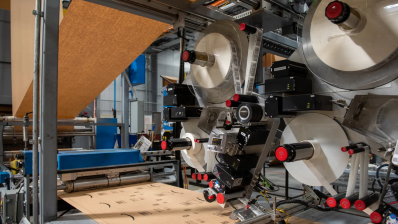 Amazon mailer being produced in the McDonough, Georgia mailer facility