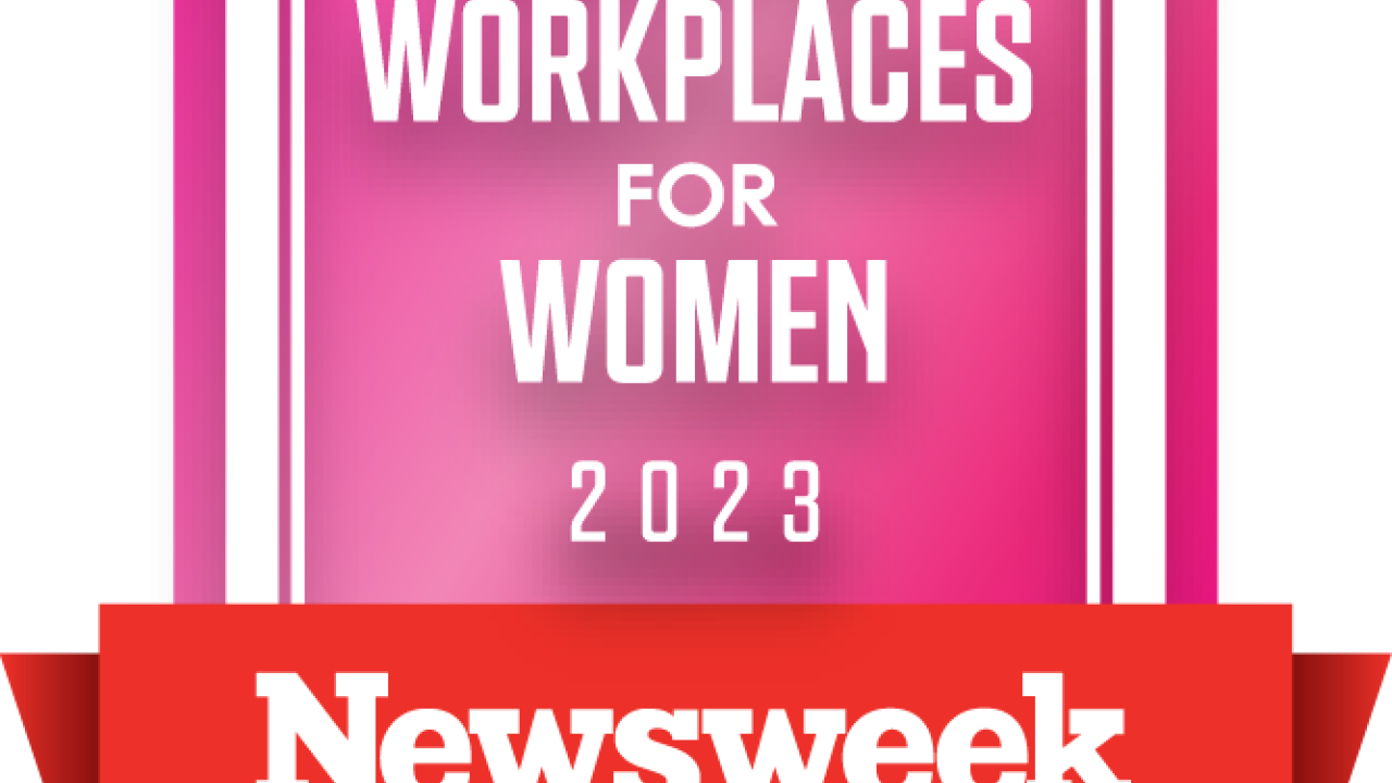 America;s greatest workplaces for women 2023 Newsweek Badge