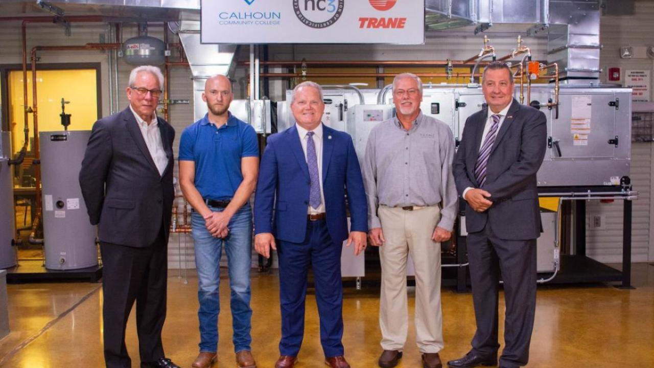 Calhoun Community College and Trane® - by Trane Technologies celebrate the opening of Calhoun Community College’s new building automation system lab.