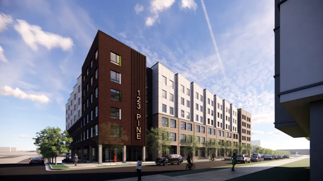 Artists rendering of the Atlanta Civic Center Senior Housing.