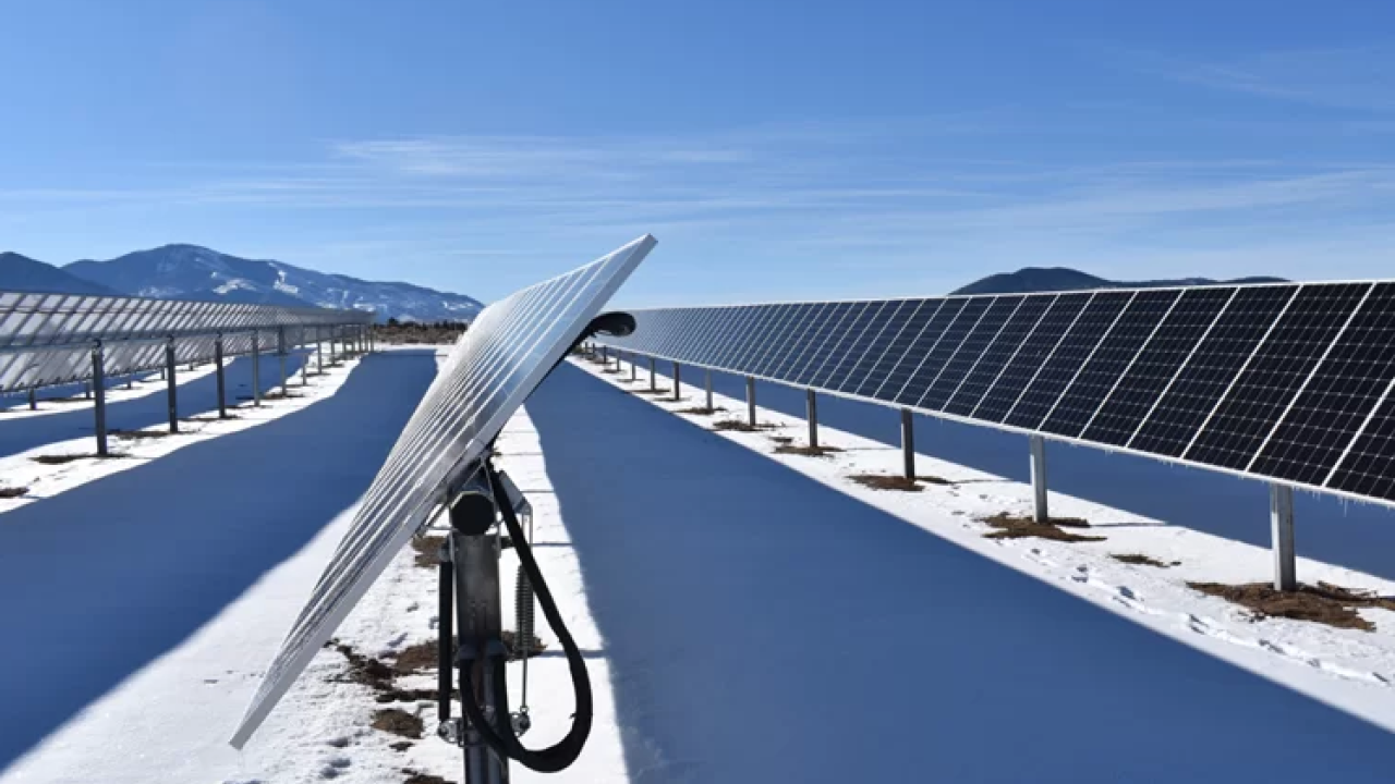 PV array located at Northern New Mexico Community College that will be utilized in our Resilient El Rito community microgrid project with Kit Carson Electric Cooperative.
