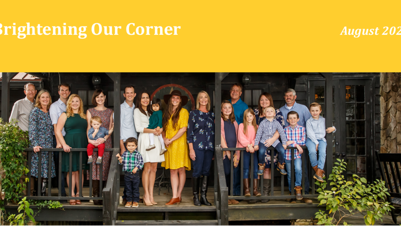 "Brightening Our Corner" Newsletter cover