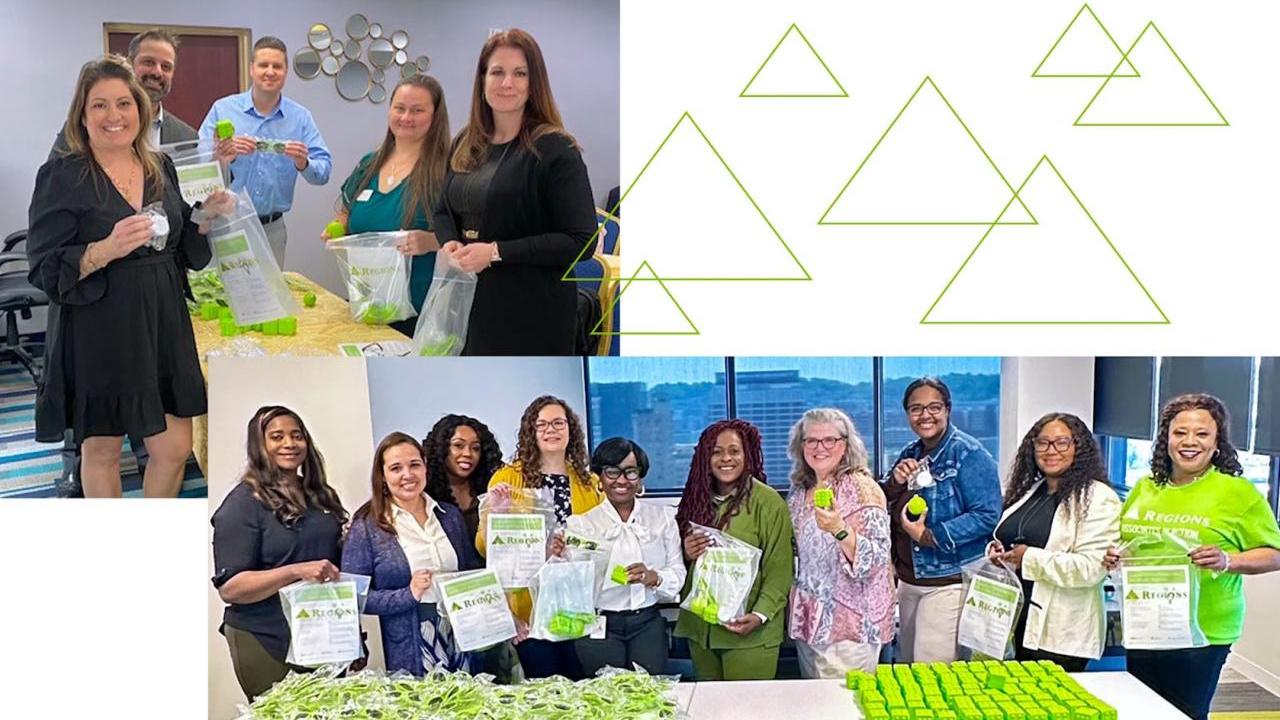 collage of volunteers
