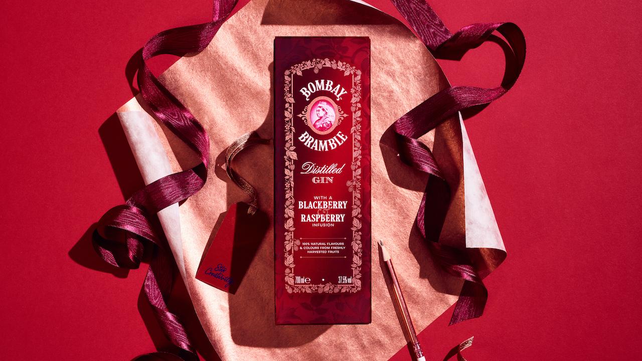 Bombay Bramble box sitting on wrapping paper