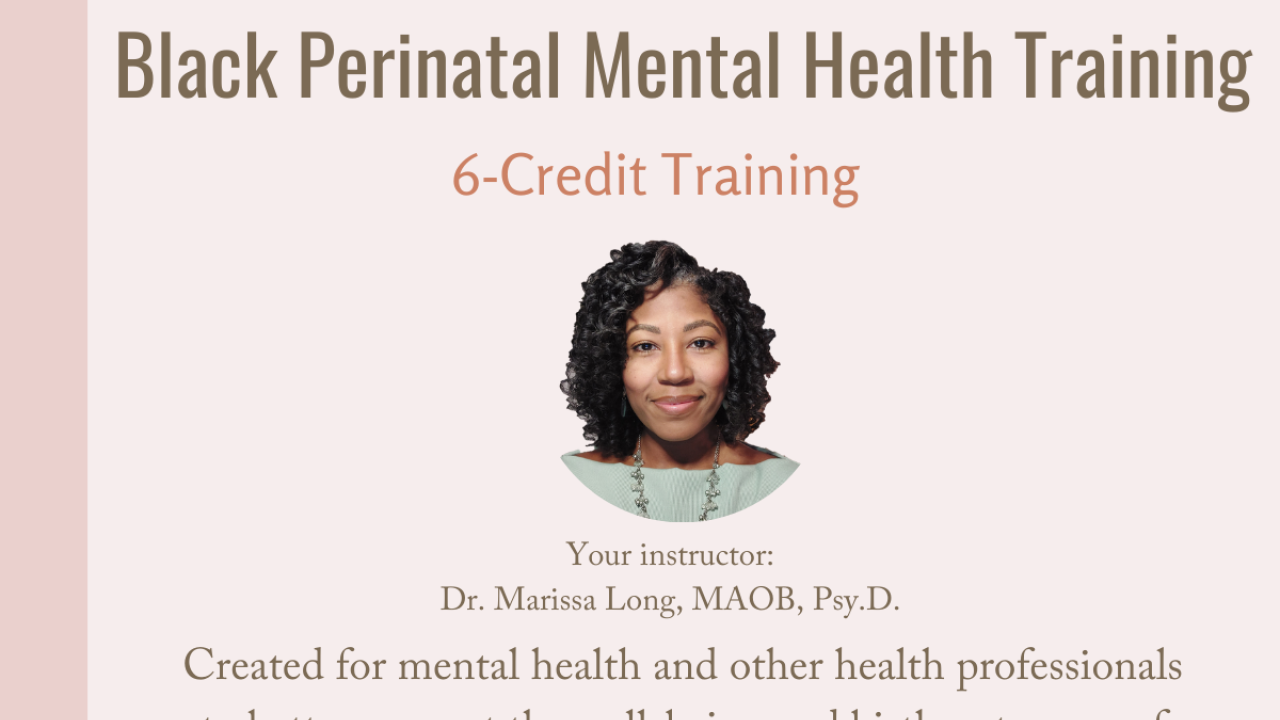Graphic for Seleni's Black Perinatal Mental Health Training