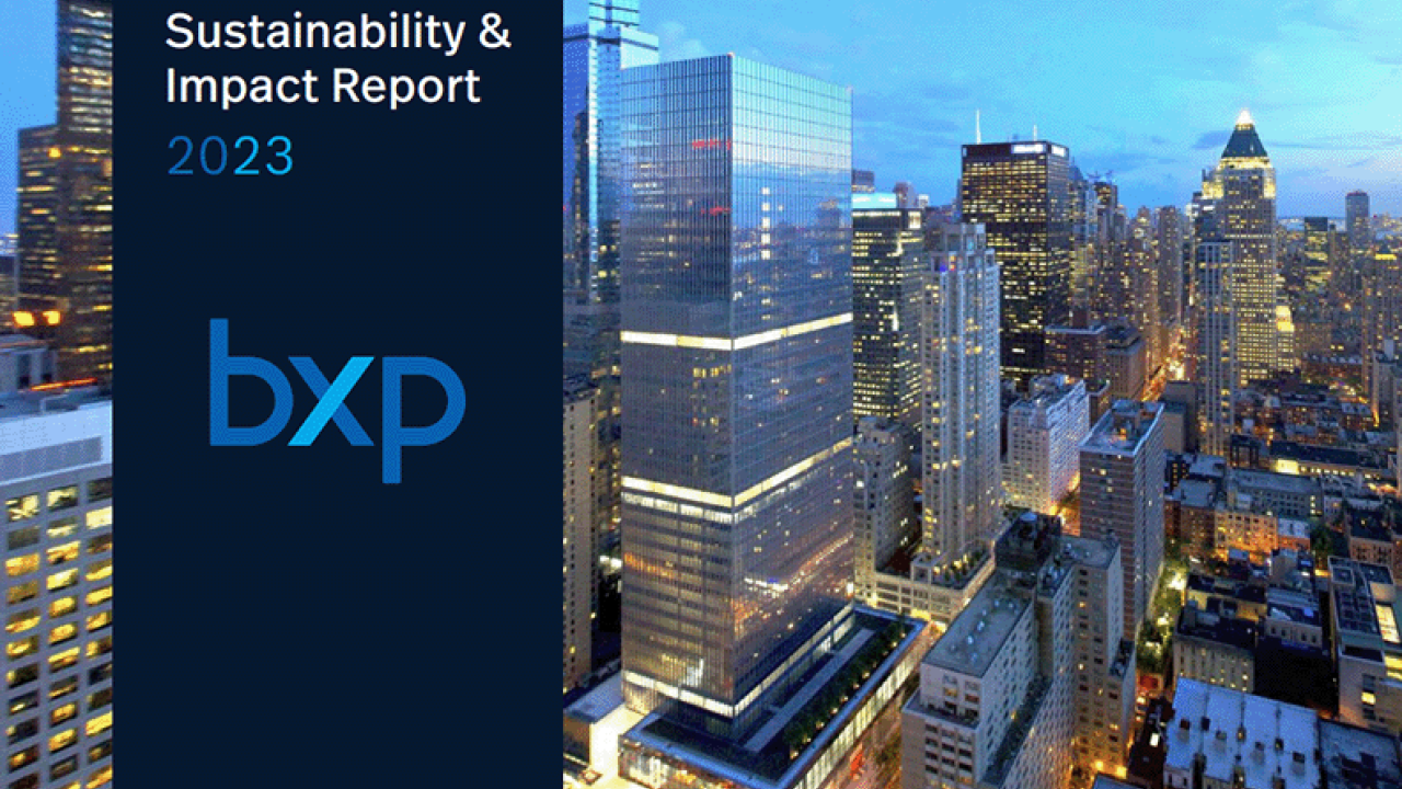 BXP 2023 Sustainability & Impact Report cover