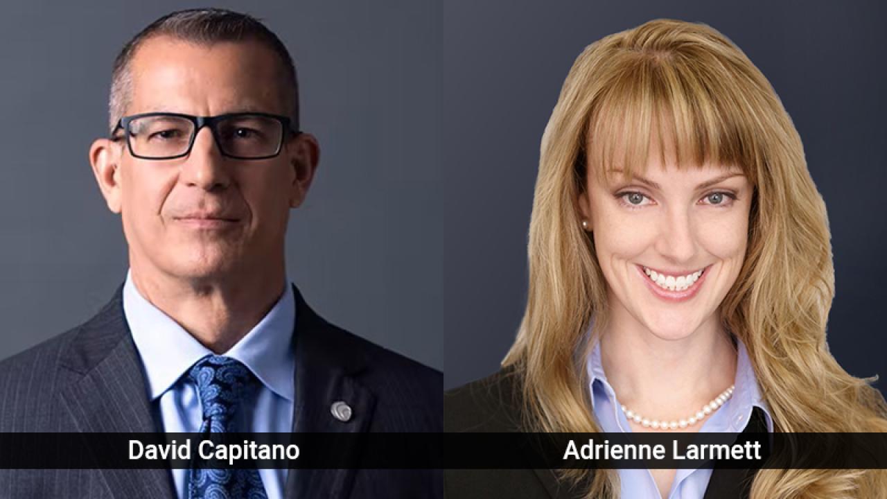 David Capitano and Adrienne Larmett headshots