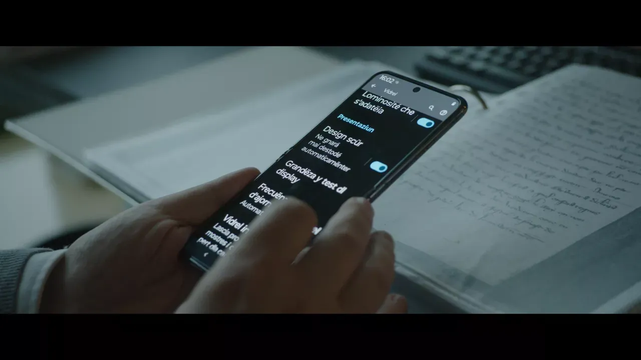 A person using a mobile phone