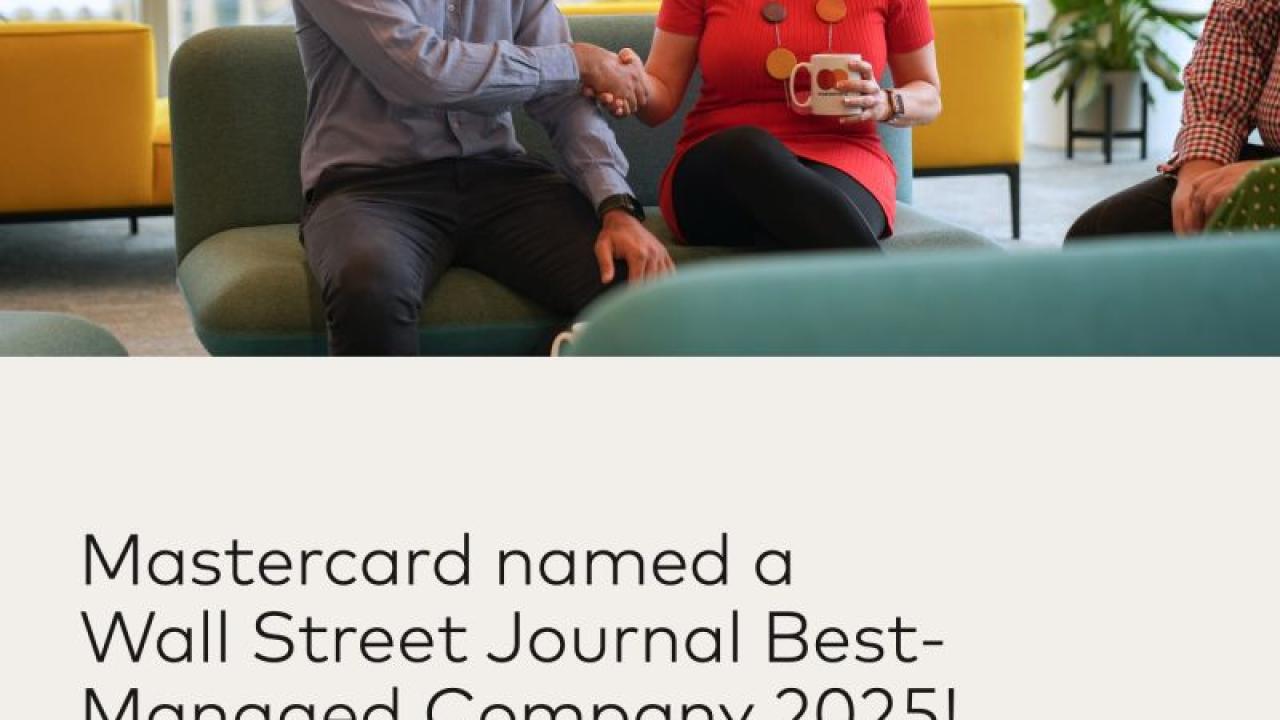 "Mastercard named a Wall Street Journal Best-Managed Company 2025!"