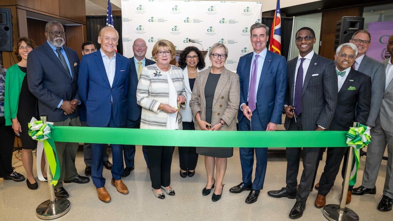 Beth Mooney Center at Cleveland State University opening and ribbon cutting ceremony.