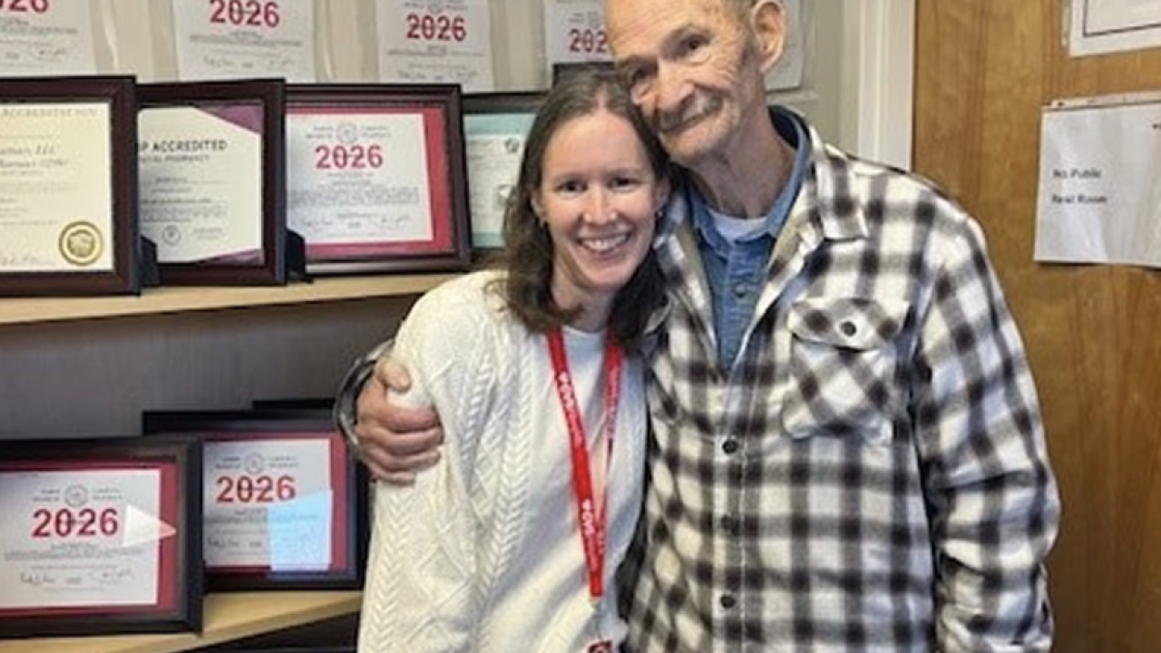 Bill and his CVS Specialty pharmacist, Amy Guard.