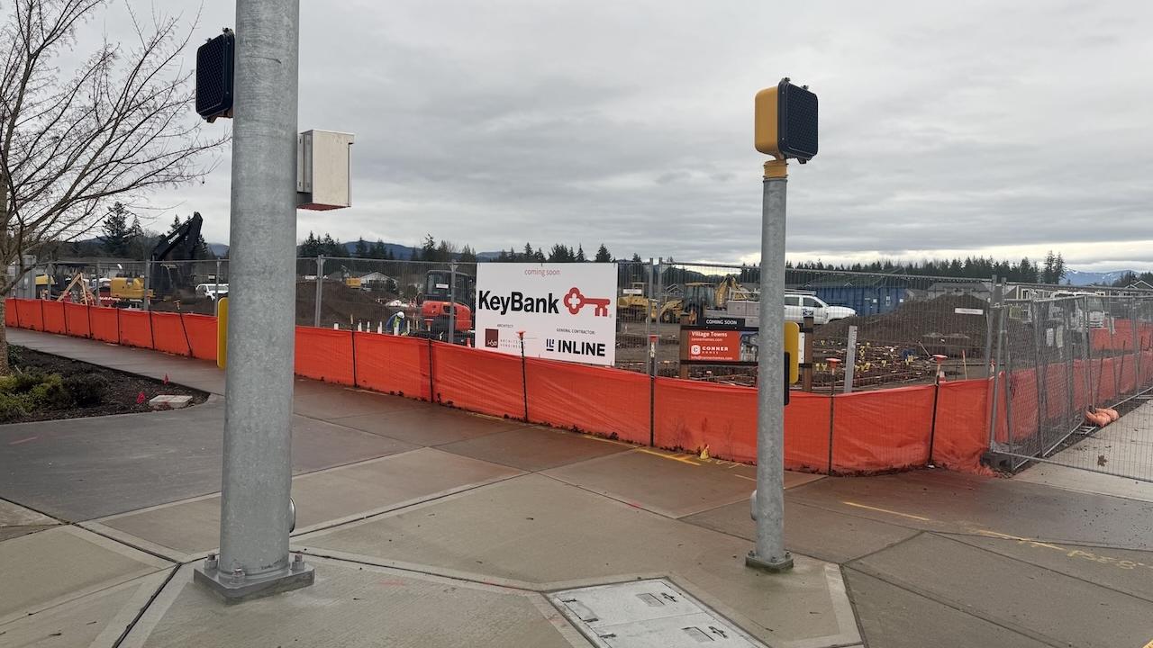 Future site of KeyBank branch in Black Diamond, Washington.