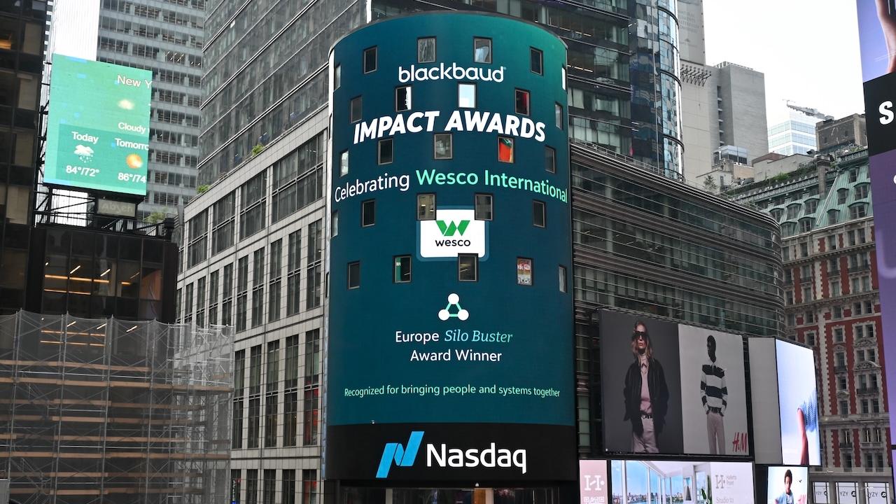Blackbaud Impact Awards: Billboard on Wall St.