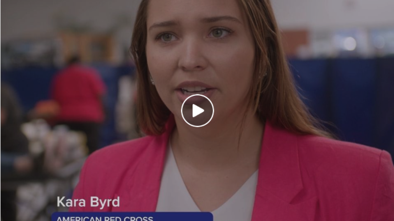 Blood drive interview video screenshot