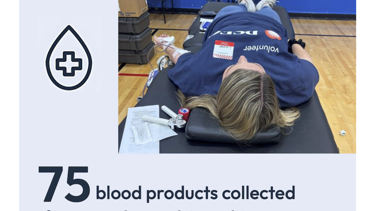 volunteer donating blood