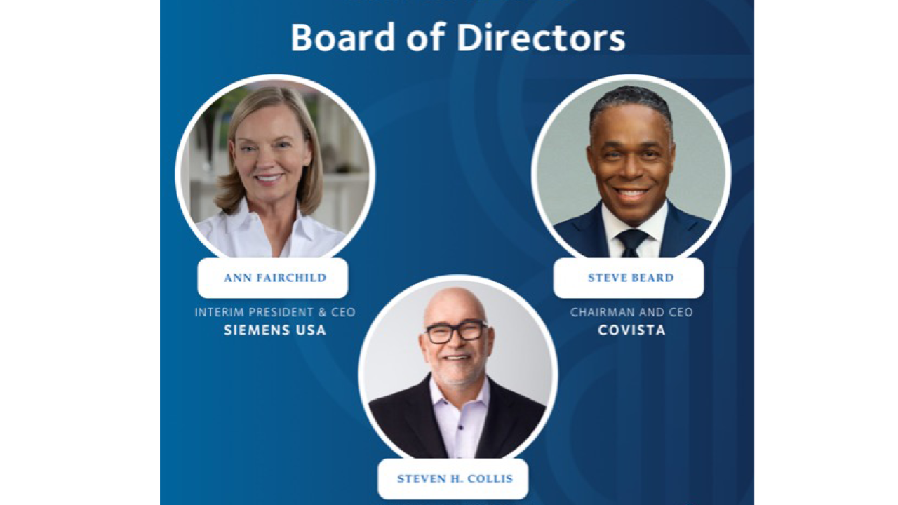 Image of board members Ann Fairchild, Siemens USA, Steven Collie Cencora and Steve Beard Covista