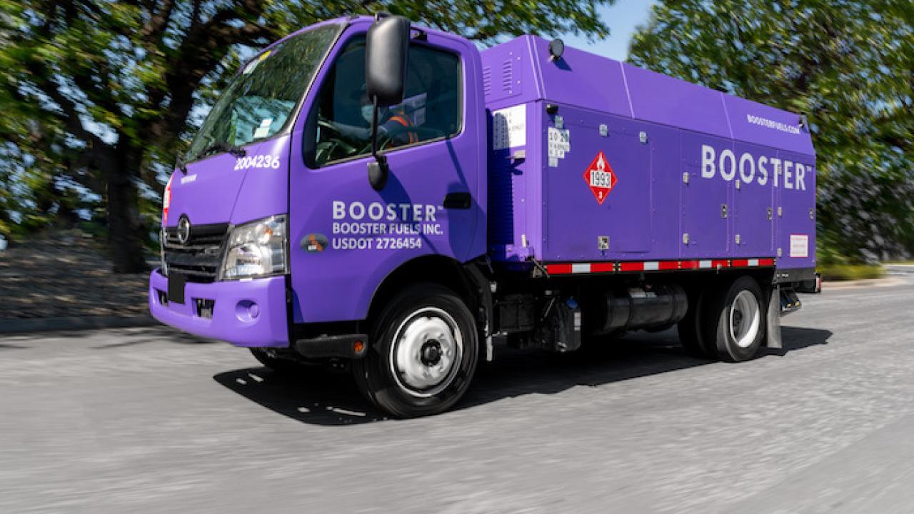 Booster fuel truck.