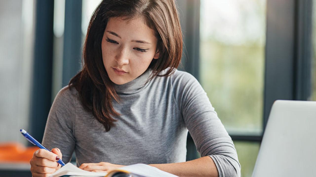person studying