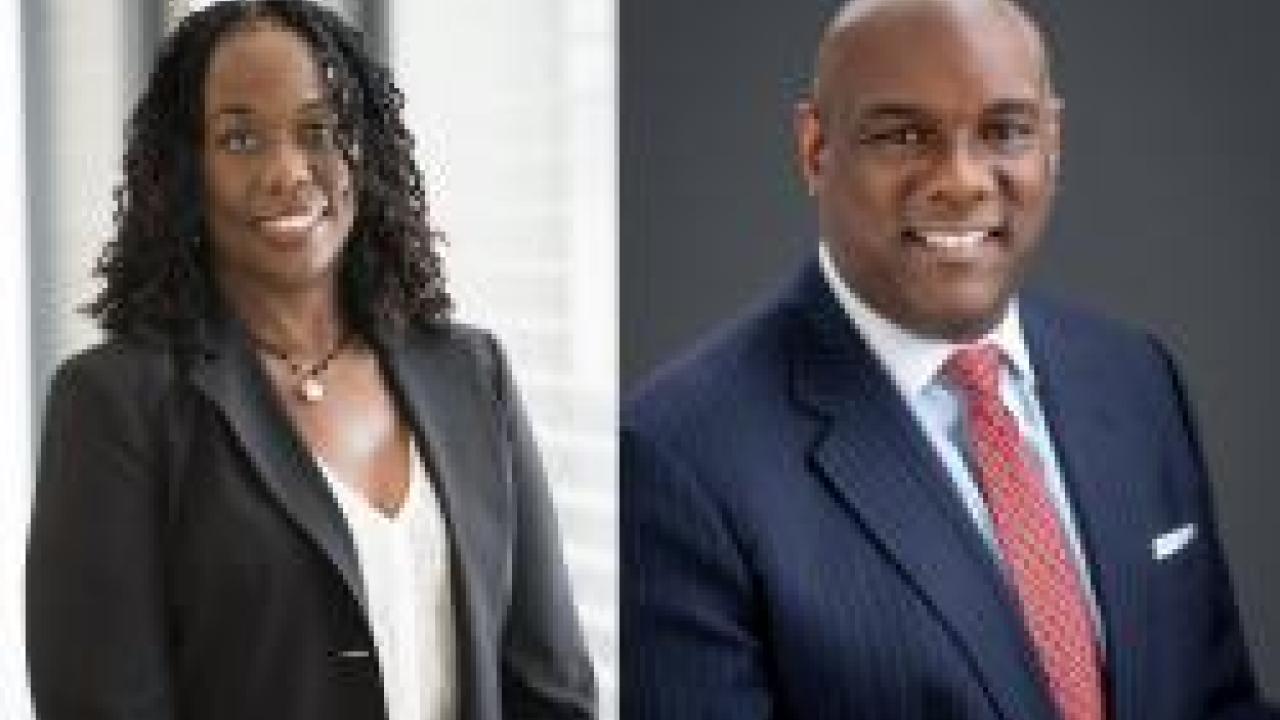 Headshots of Carole Brown and Richard Bynum