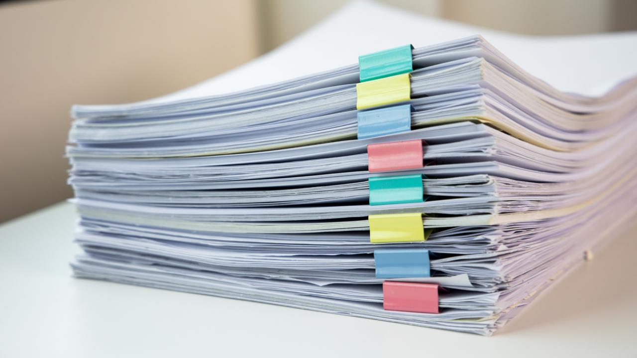 Stacks of paper