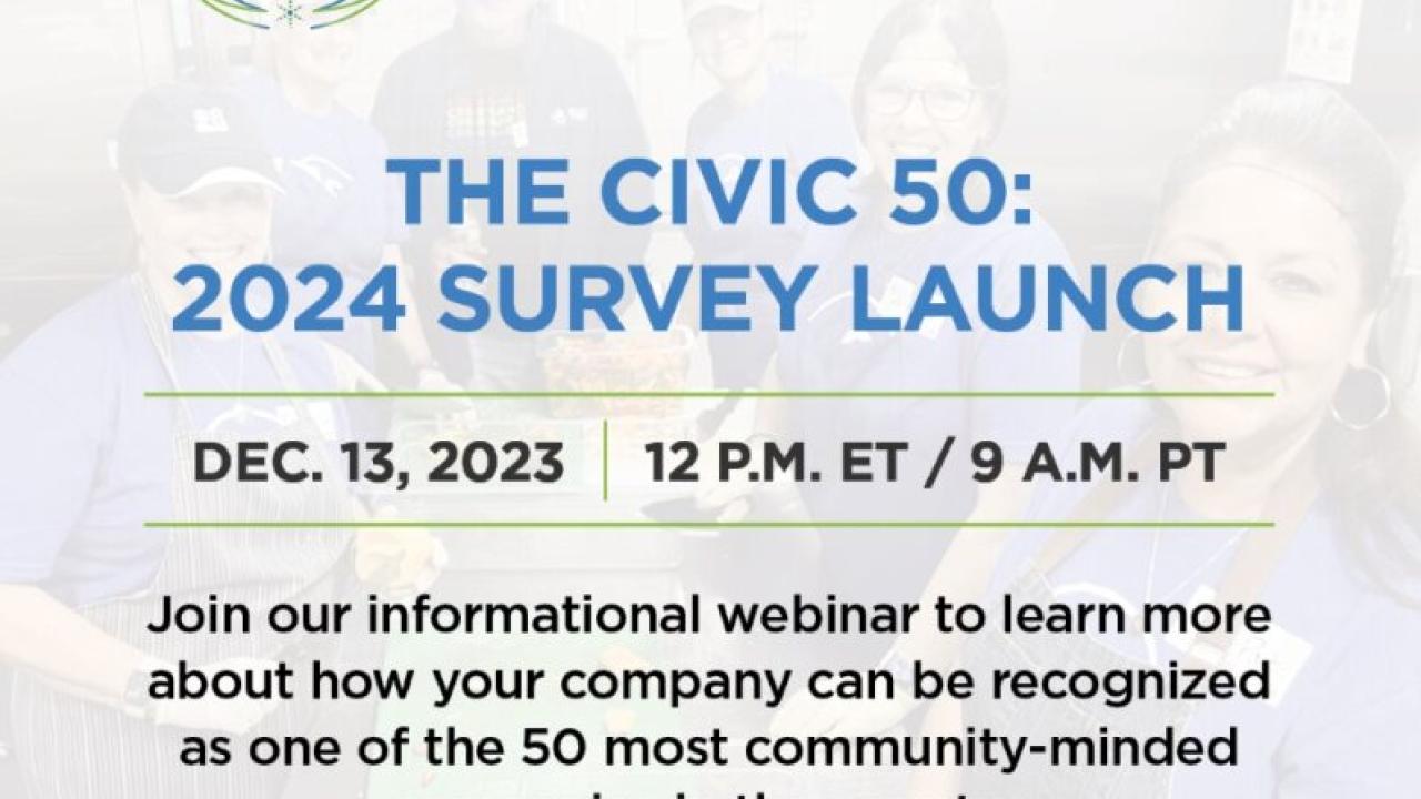 The Civic 50 survey launch graphic